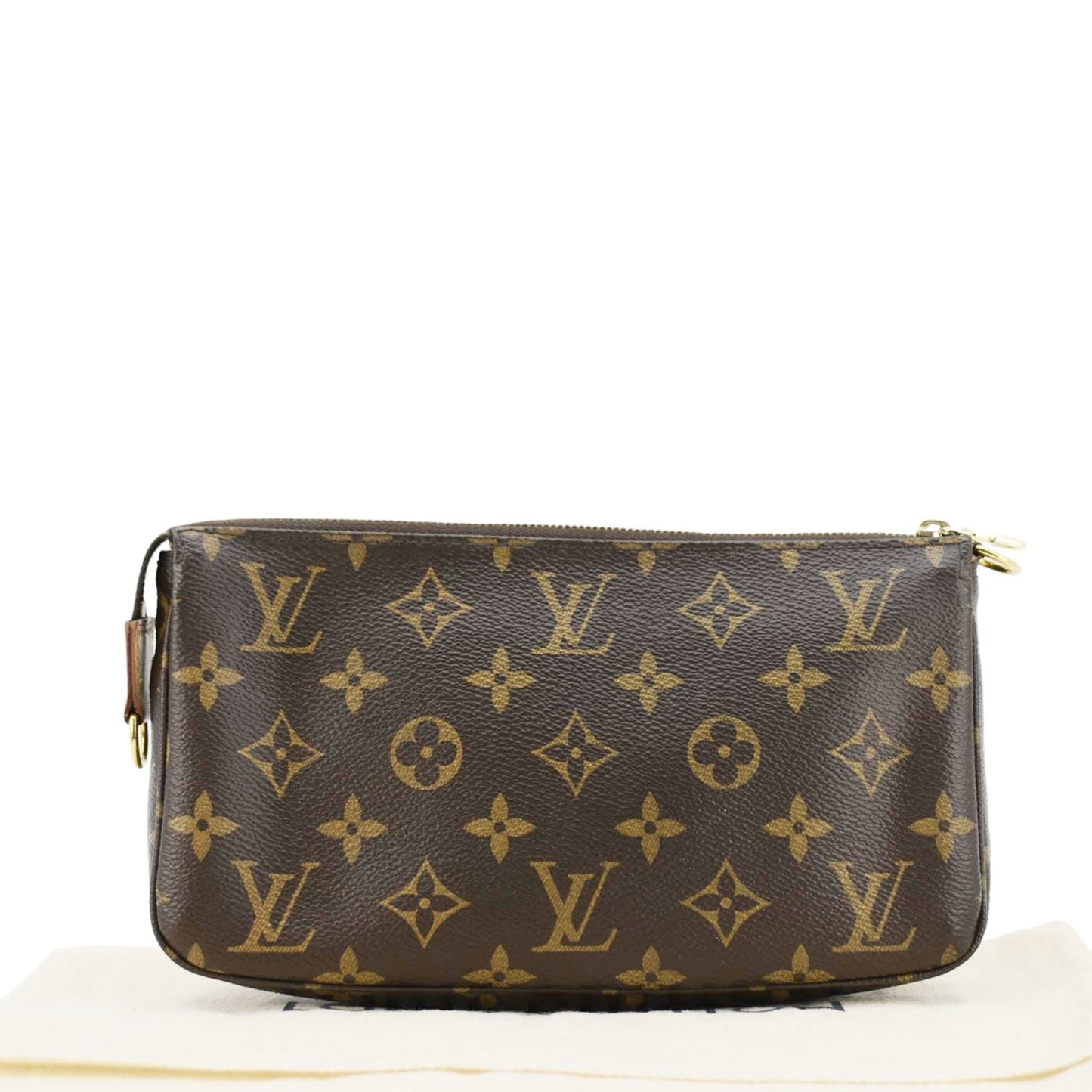 LOUIS VUITTON Pochette Monogram Canvas Pouch Brown