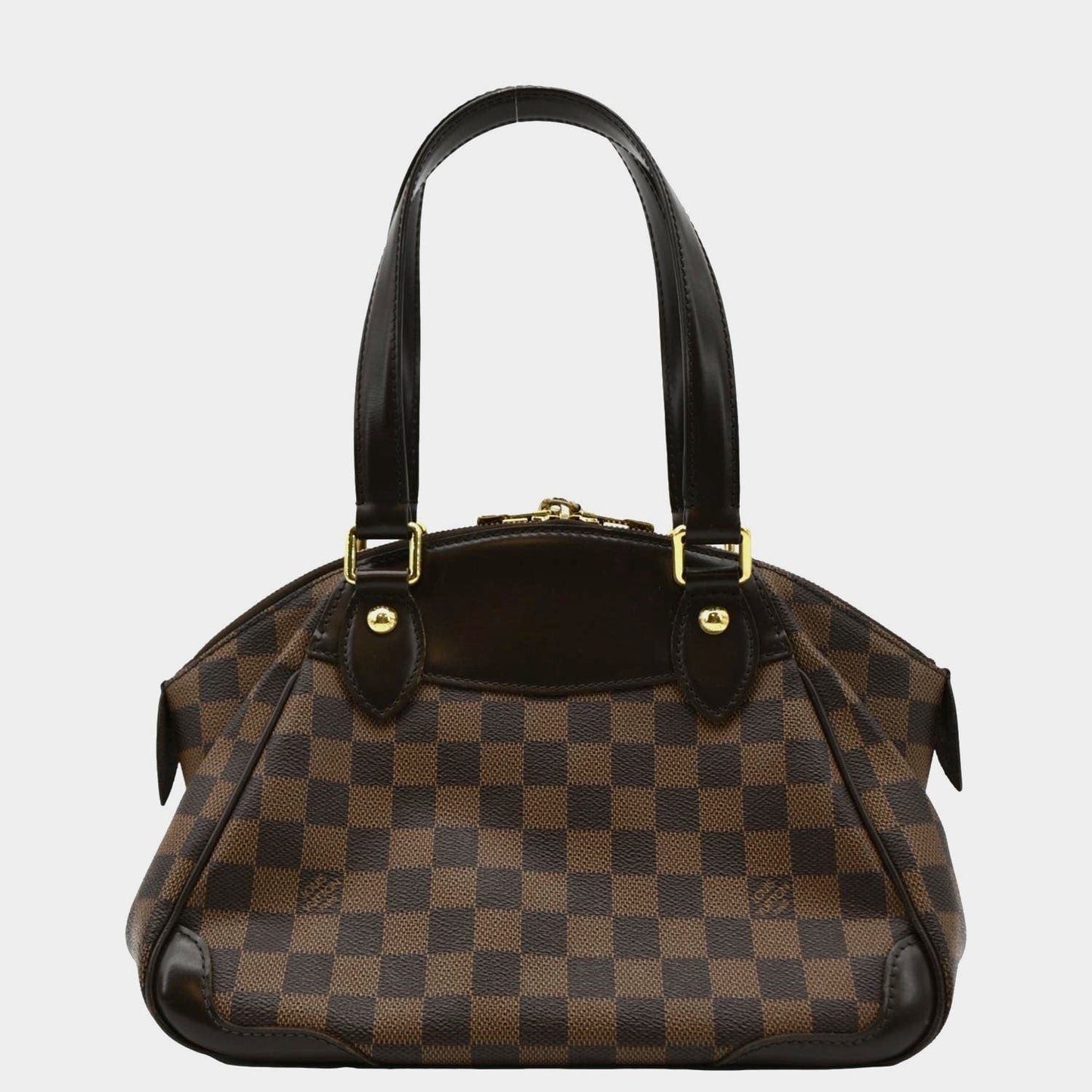 LOUIS VUITTON Verona PM Damier Ebene Satchel Bag Brown