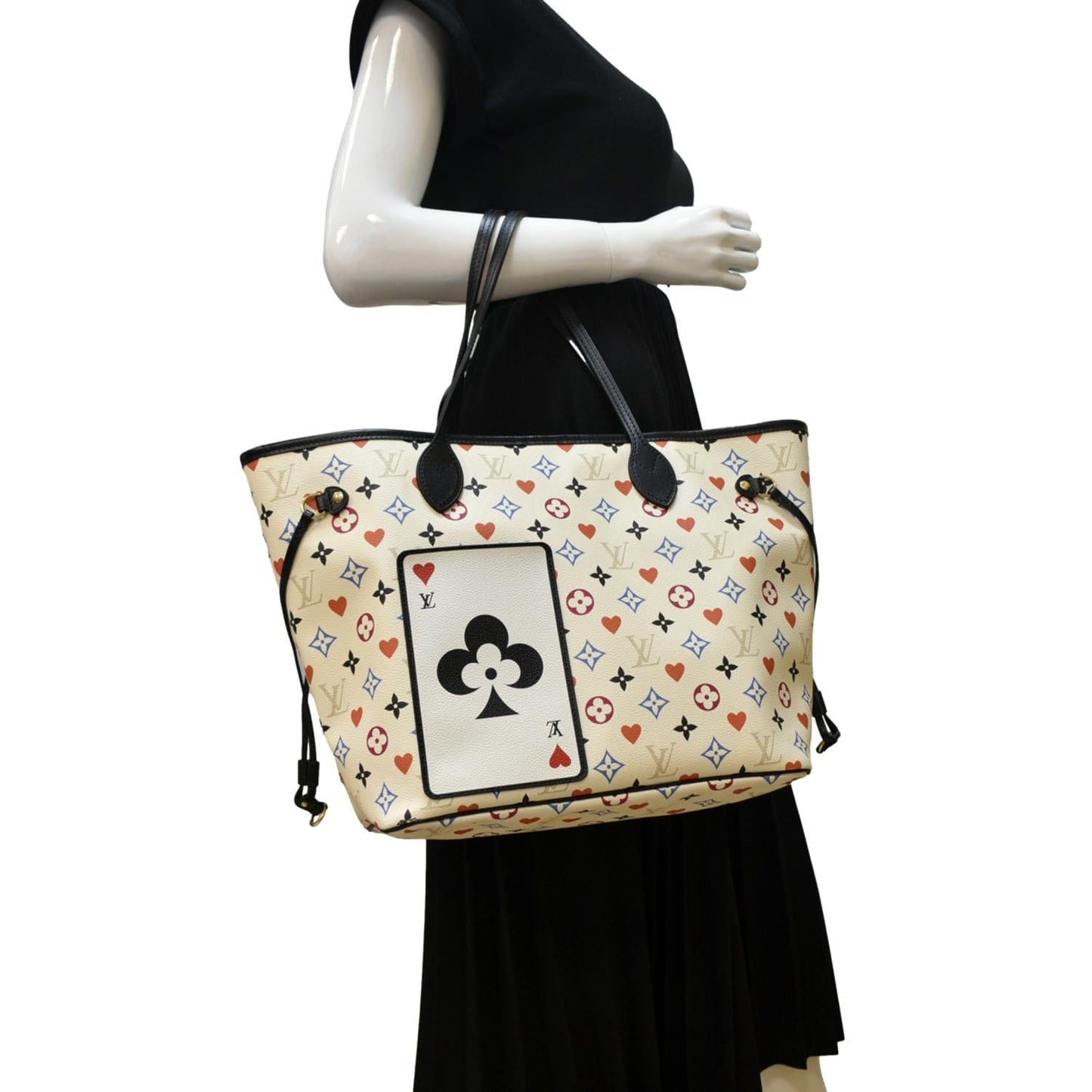 LOUIS VUITTON Game On Neverfull Monogram Canvas Shoulder Bag White