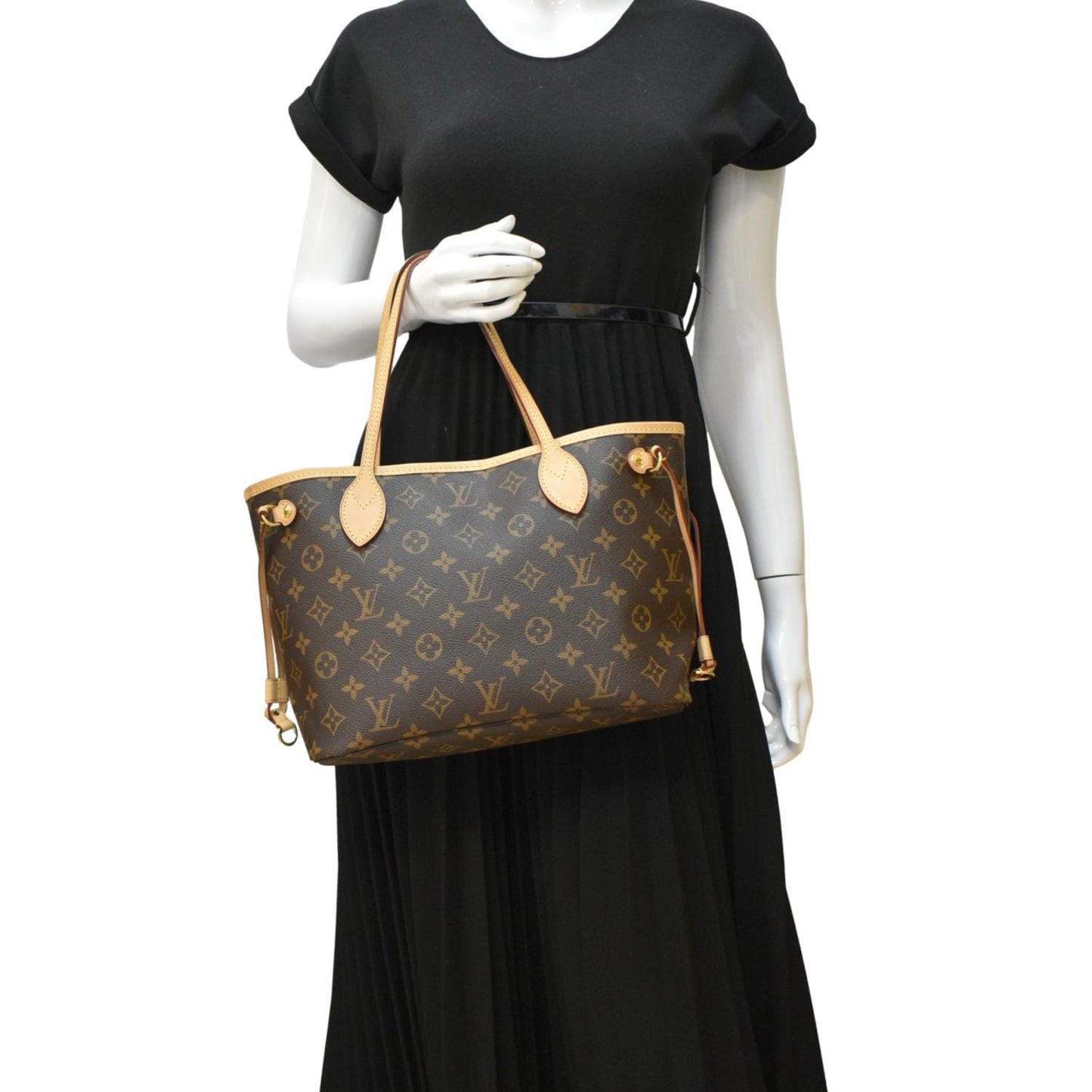 LOUIS VUITTON Neverfull PM Monogram Canvas Tote Bag Fuchsia