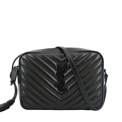 Saint Laurent Lou Leather Black Crossbody Style 29