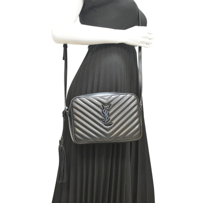 Saint Laurent Lou Leather Black Crossbody Style 29