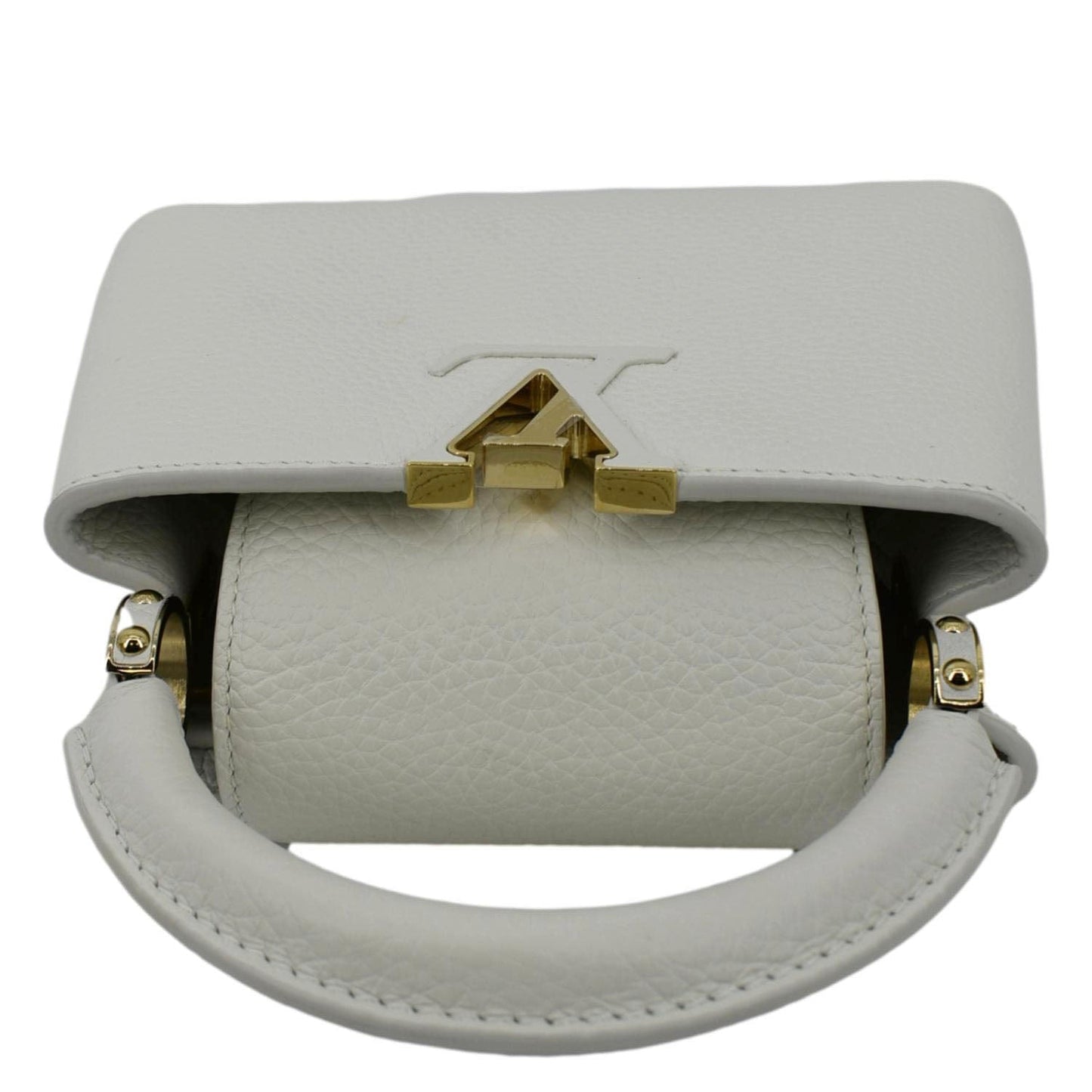 LOUIS VUITTON Capucine Mini Taurillon Leather Crossbody Bag Snow