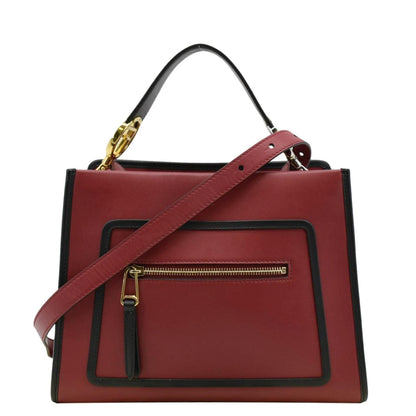 Fendi Runaway Leather Red Tote Bag