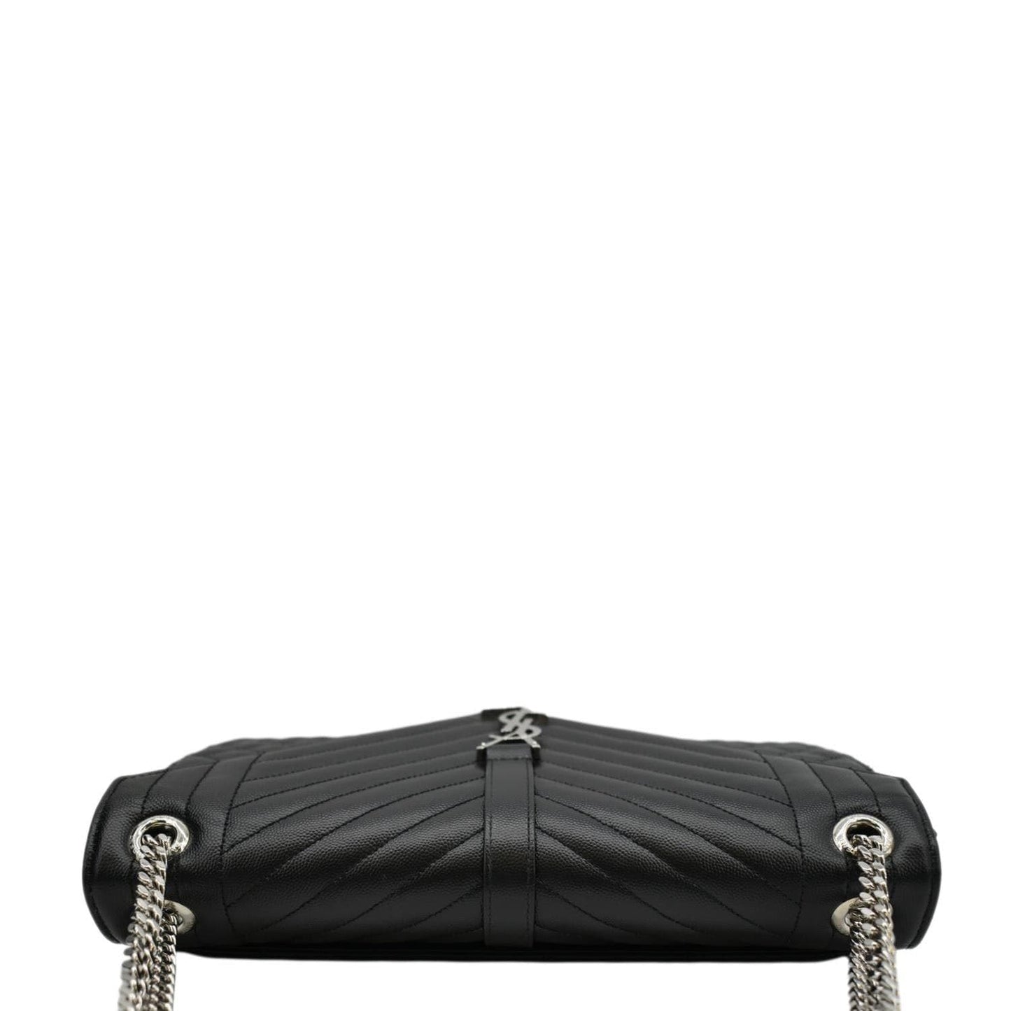 Saint Laurent Envelope Leather Black Shoulder Bag Style 23