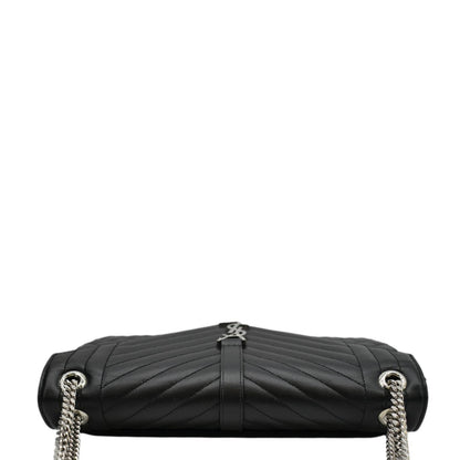Saint Laurent Envelope Leather Black Shoulder Bag Style 23