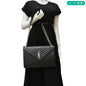 Saint Laurent Envelope Leather Black Shoulder Bag Style 23