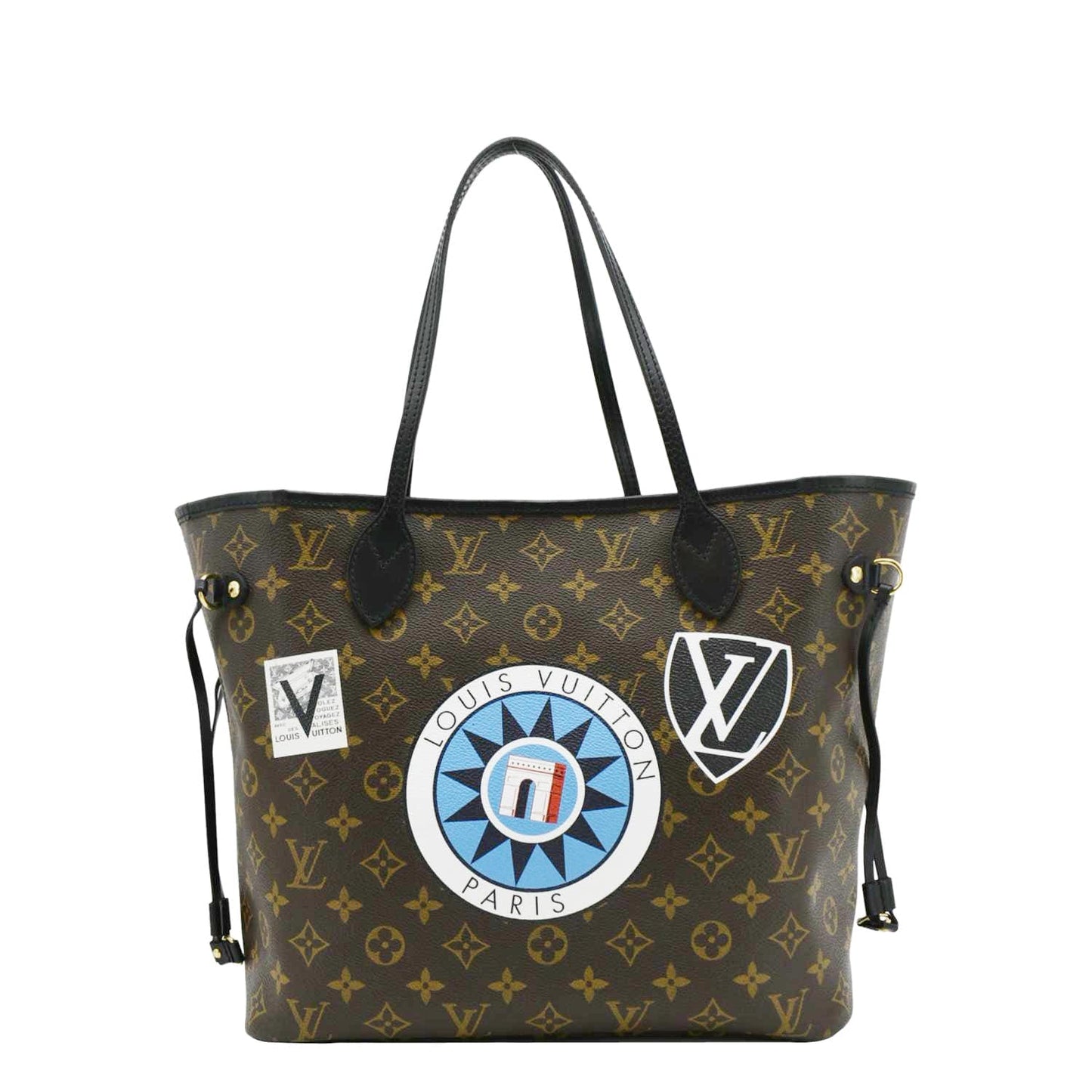 LOUIS VUITTON Neverfull My LV World Tour Monogram Canvas Tote Bag Brown