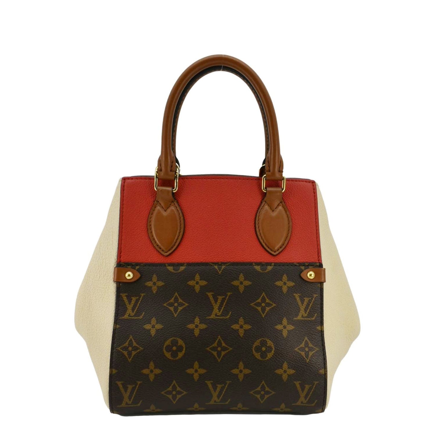 LOUIS VUITTON Fold MM Monogram Canvas Tote Bag Red