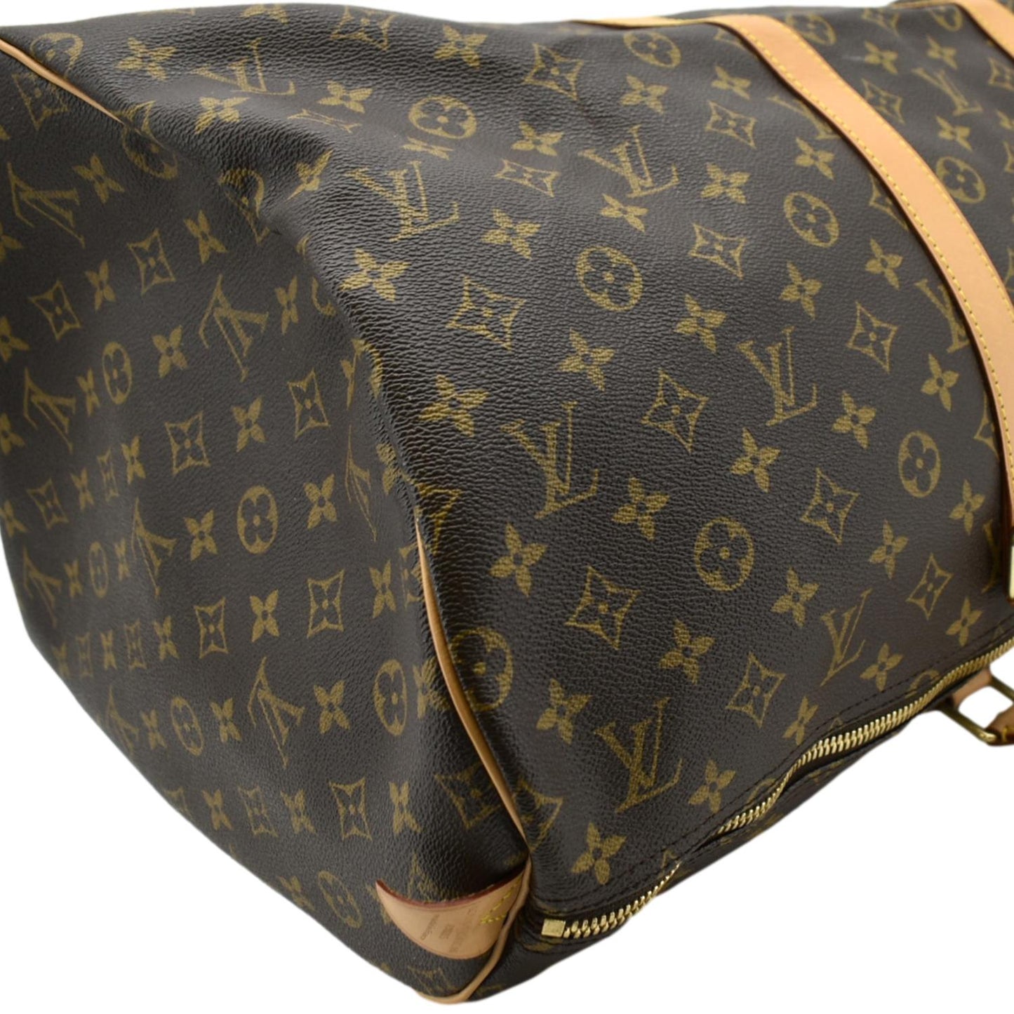 LOUIS VUITTON Keepall 55 Monogram Canvas Travel Bag Brown
