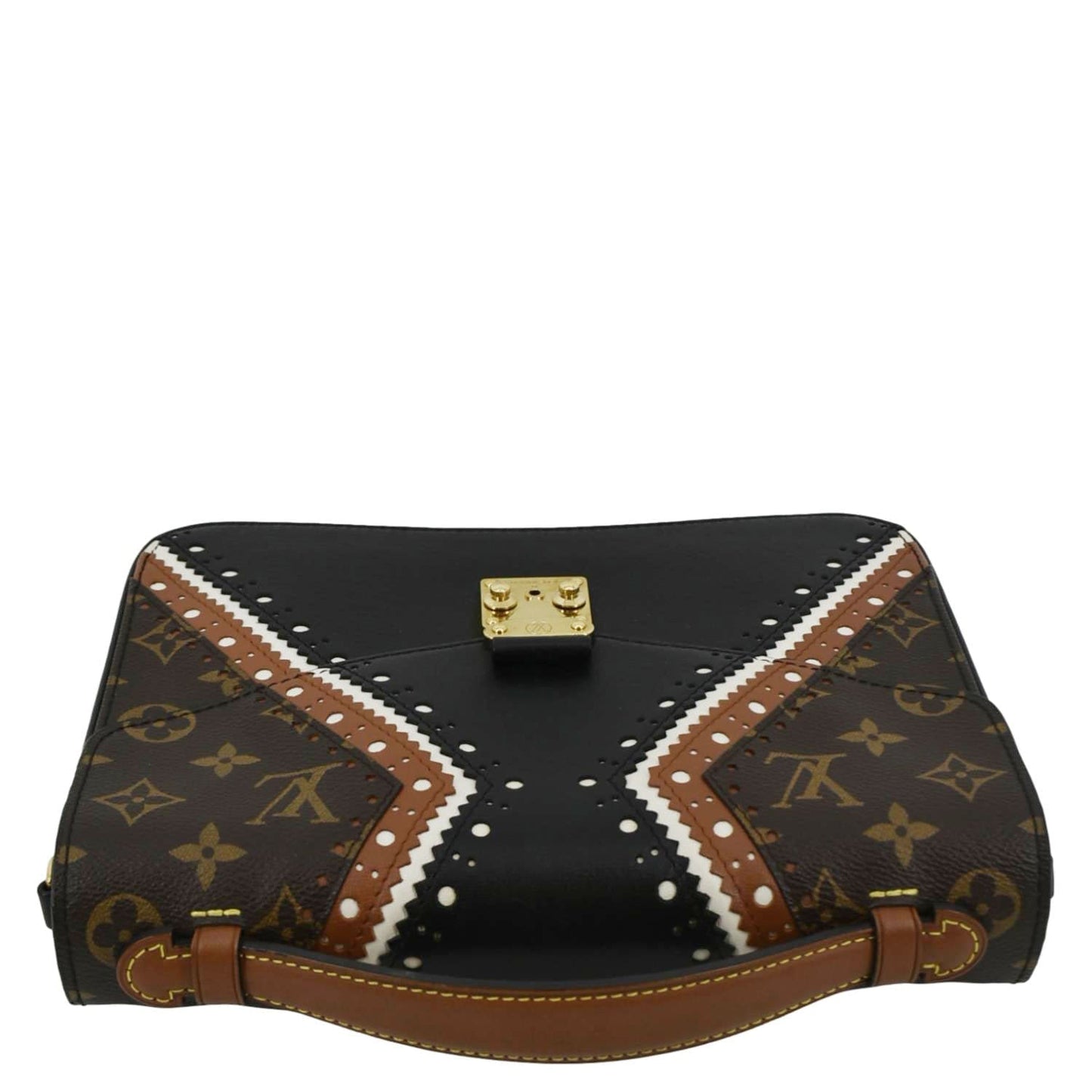 LOUIS VUITTON Metis Pochette Brogue Reverse Monogram Shoulder Bag Black