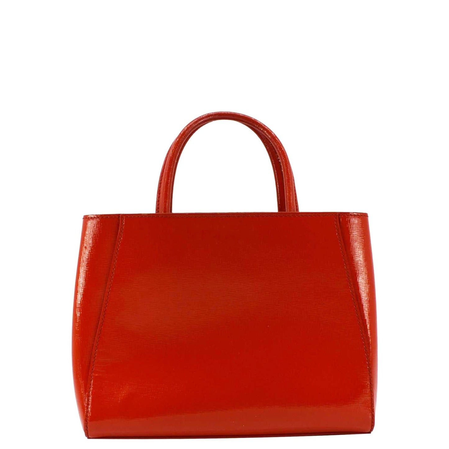 Fendi Tote Leather Red Tote Bag Style 25