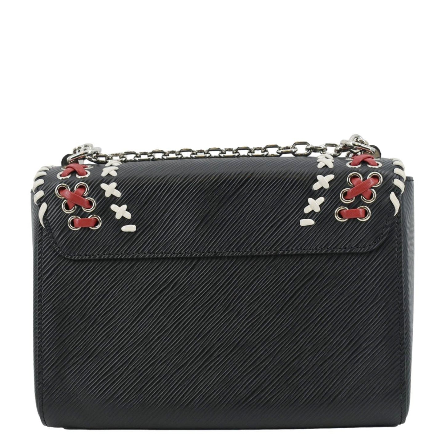 LOUIS VUITTON Twist Whipstitch MM Epi Leather Shoulder Bag Black