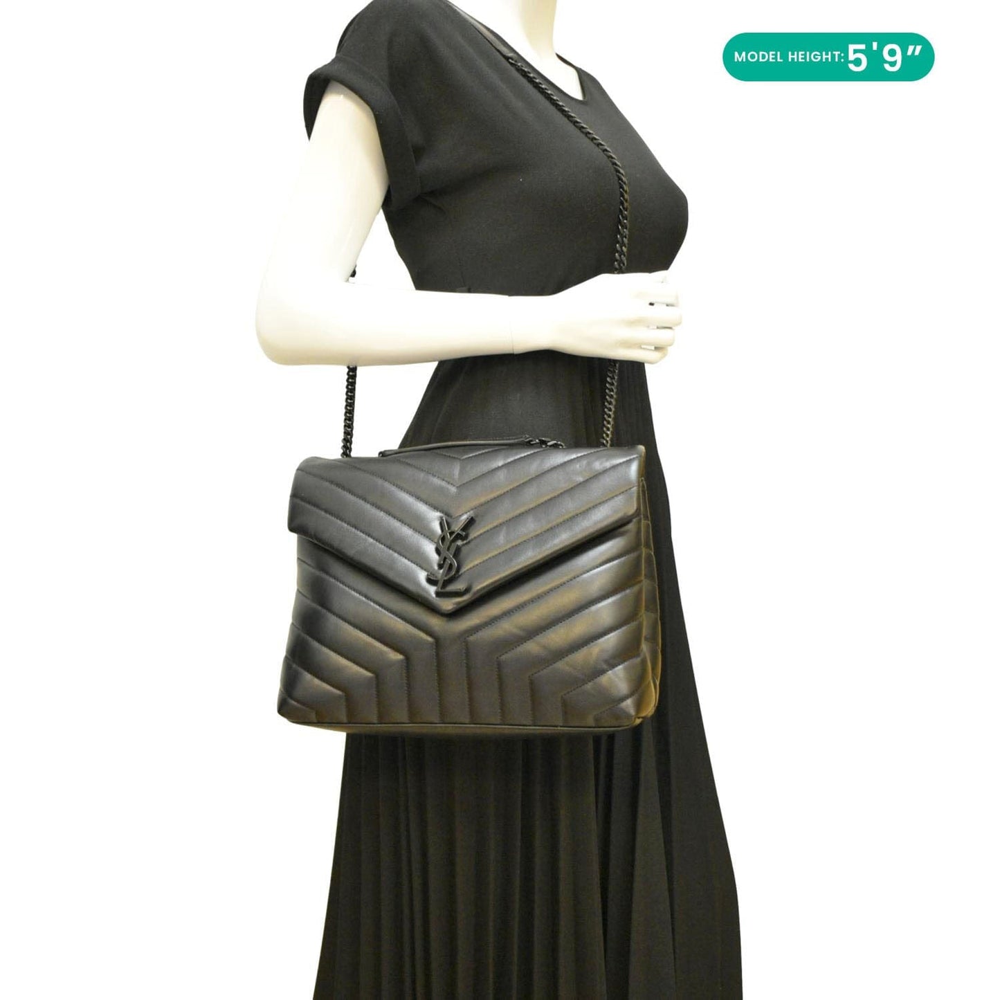 Saint Laurent Loulou Leather Black Crossbody Style 12