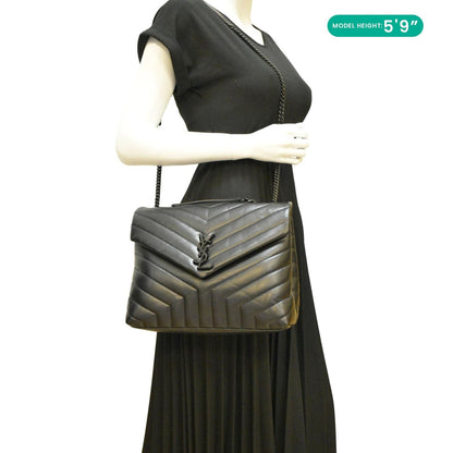 Saint Laurent Loulou Leather Black Crossbody Style 12