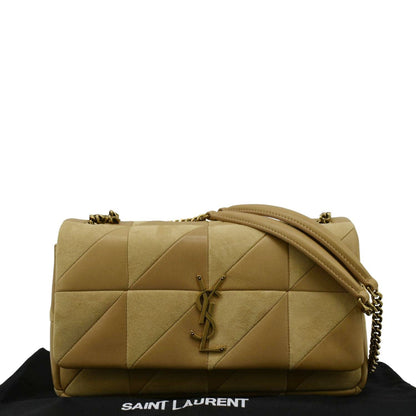 Saint Laurent Jamie Leather Cream Shoulder Bag
