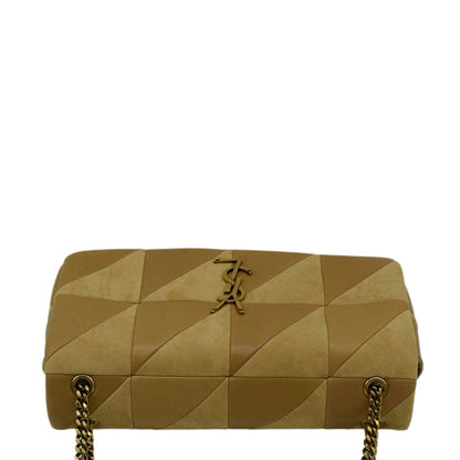 Saint Laurent Jamie Leather Cream Shoulder Bag