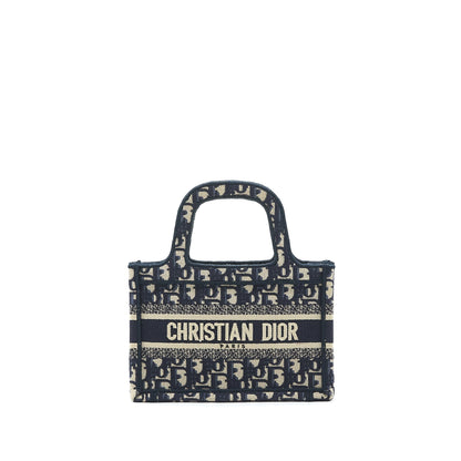 Dior mini book Tote Purse in blue Oblique