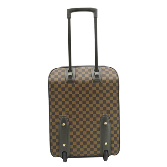 LOUIS VUITTON Pegase 45 Damier Ebene Rolling Travel Bag Brown