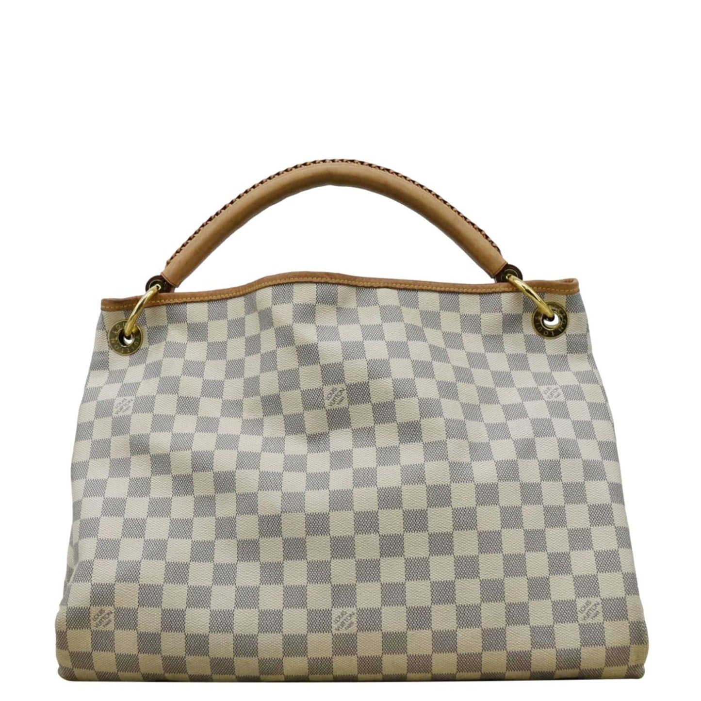 LOUIS VUITTON Artsy MM Damier Azur Hobo Shoulder Bag White