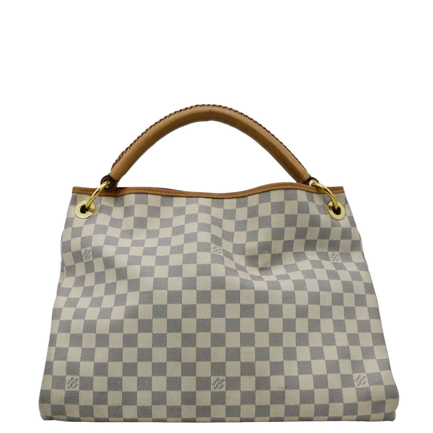 LOUIS VUITTON Artsy MM Damier Azur Hobo Shoulder Bag White