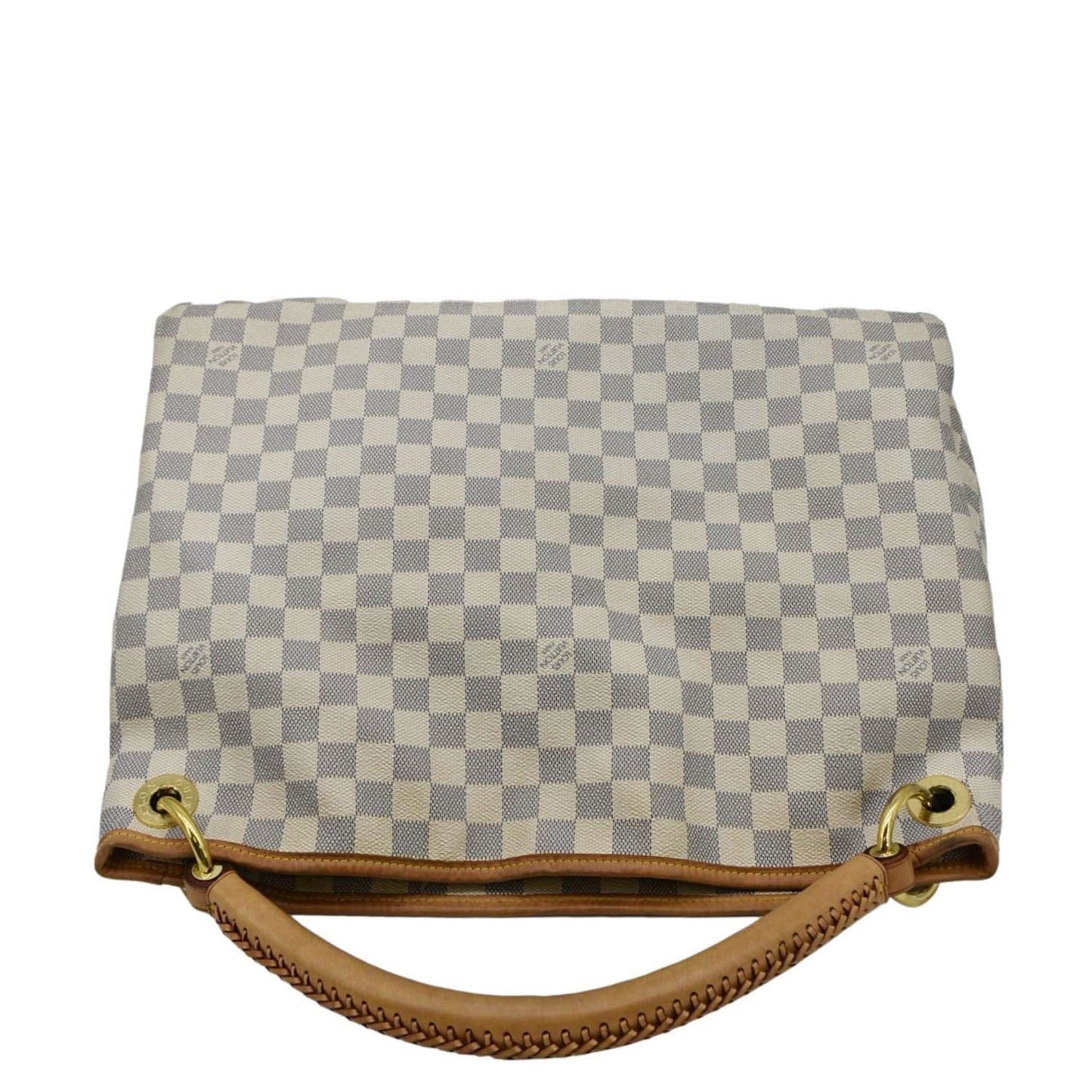 LOUIS VUITTON Artsy MM Damier Azur Hobo Shoulder Bag White
