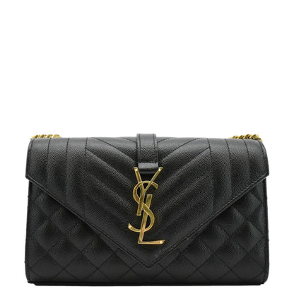 Saint Laurent Envelope Leather Black Crossbody Style 6