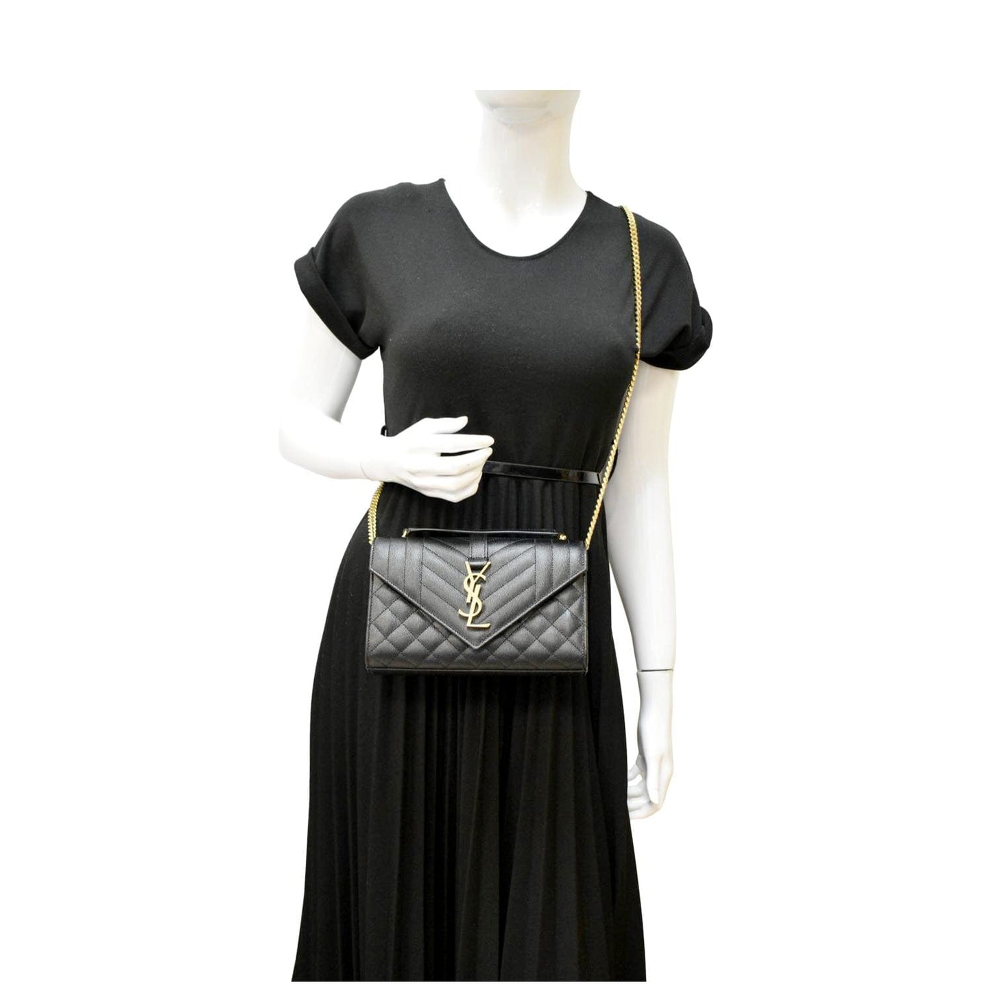 Saint Laurent Envelope Leather Black Crossbody Style 6