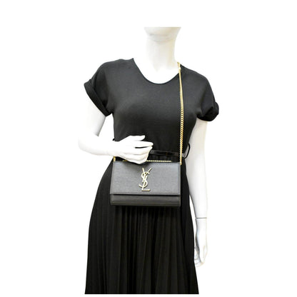 Saint Laurent Kate Leather Black Crossbody Style 21