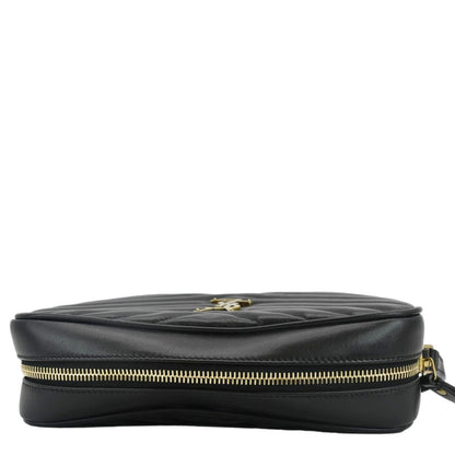 Saint Laurent Lou Leather Black Crossbody Style 34
