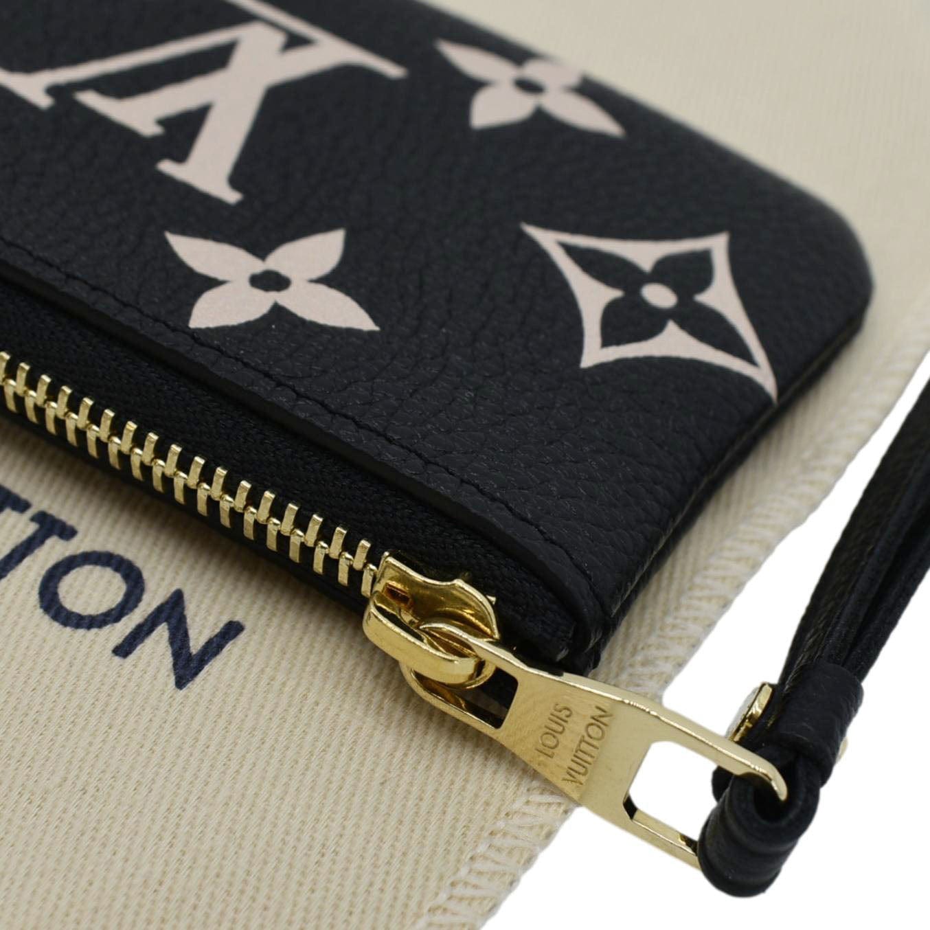 LOUIS VUITTON Pochette Key Cles Giant Monogram Empriente Leather Bicolor