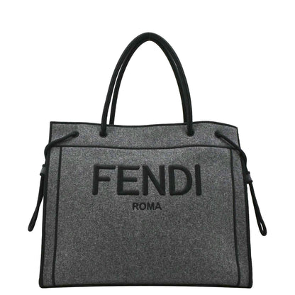 Fendi Sunshine Leather Red Tote Bag Style 23