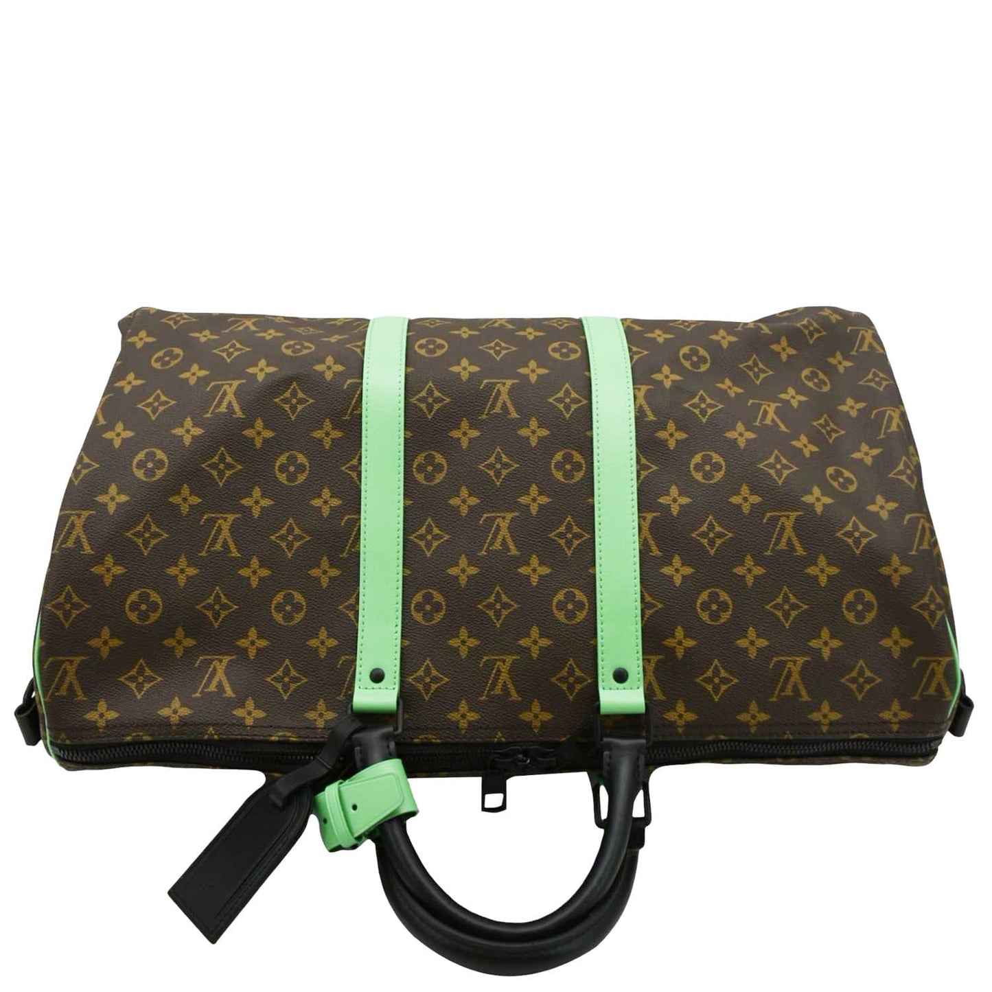 LOUIS VUITTON Keepall 50 Bandouliere Monogram Macassar Travel Bag Green