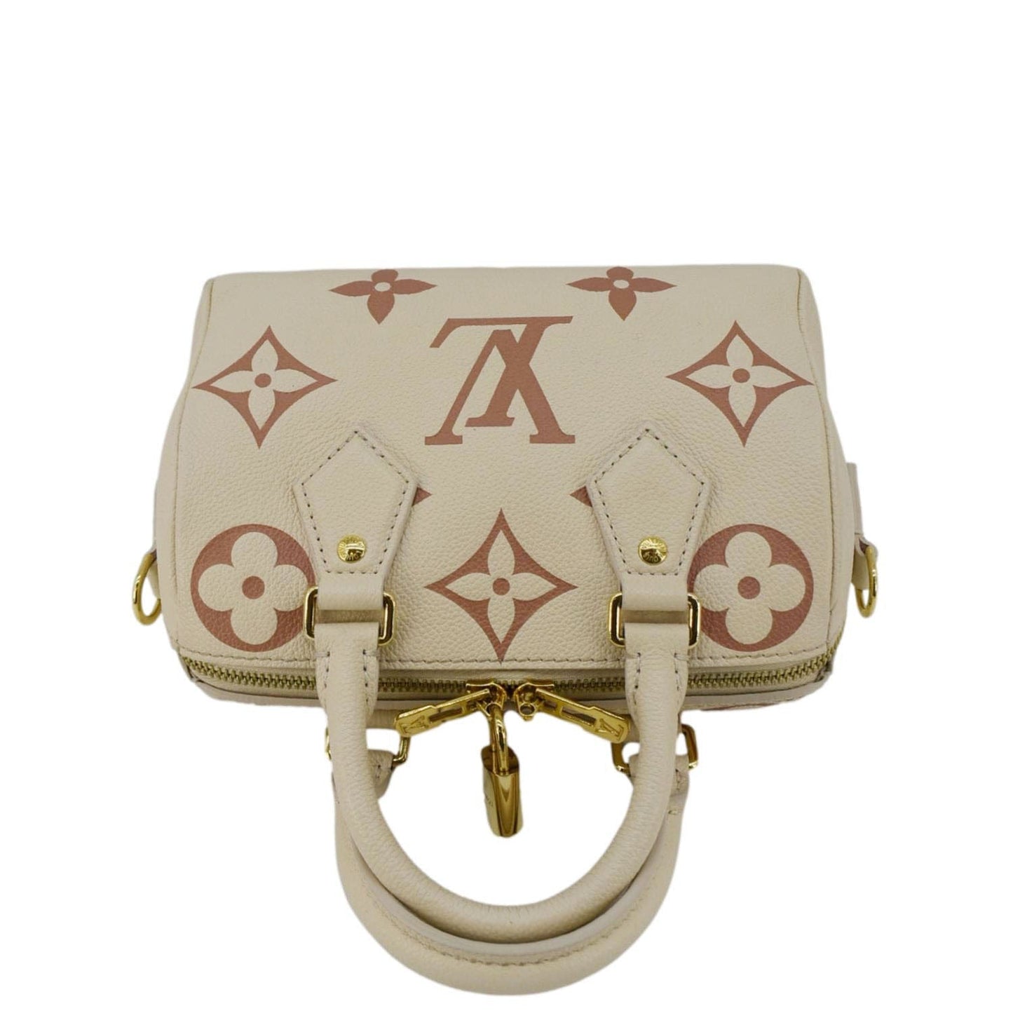 LOUIS VUITTON 20 Bandouliere Giant Monogram Empreinte Leather Shoulder Bag Cream