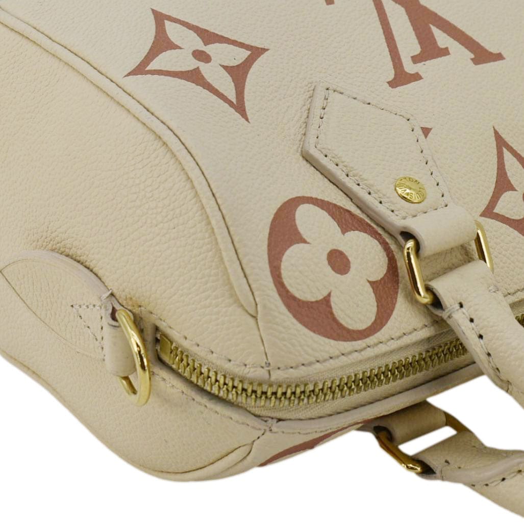 LOUIS VUITTON 20 Bandouliere Giant Monogram Empreinte Leather Shoulder Bag Cream