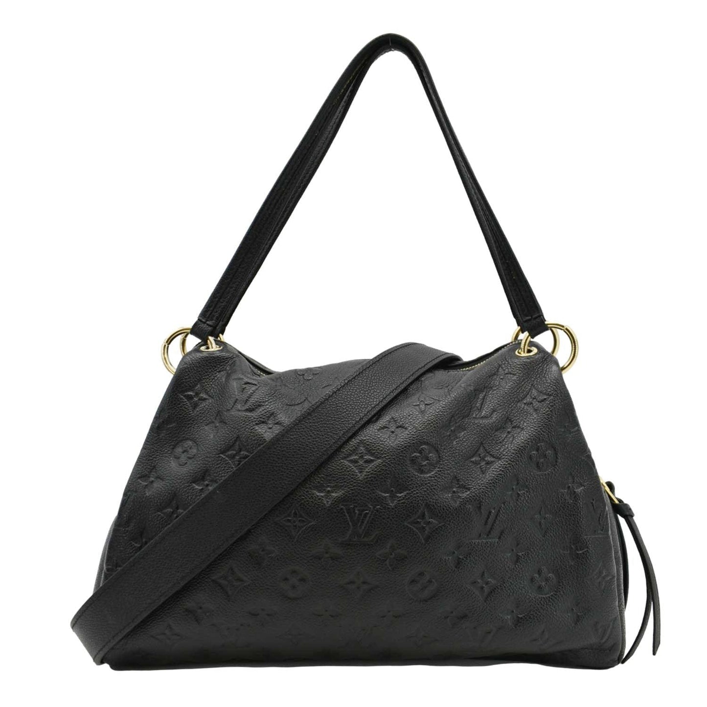 LOUIS VUITTON Ponthieu PM Empreinte Leather Shoulder Bag Black
