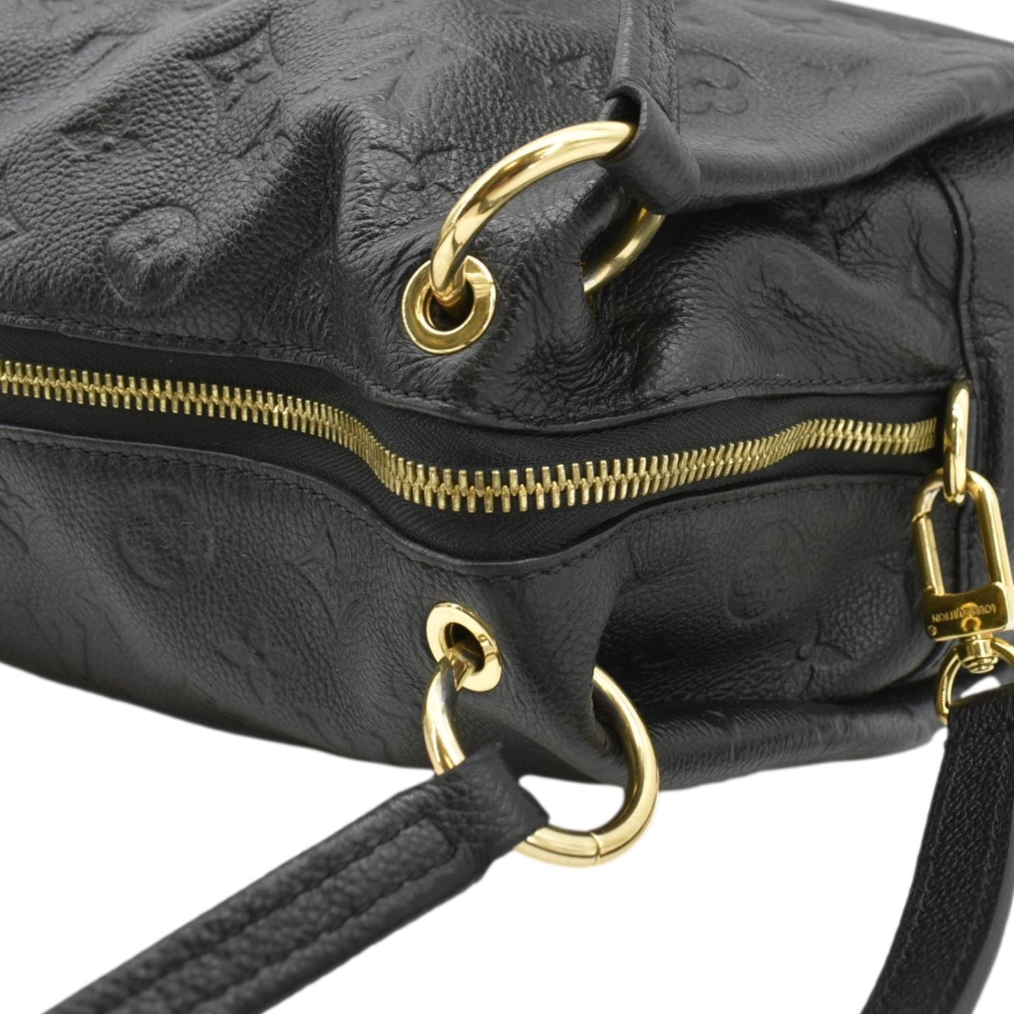 LOUIS VUITTON Ponthieu PM Empreinte Leather Shoulder Bag Black