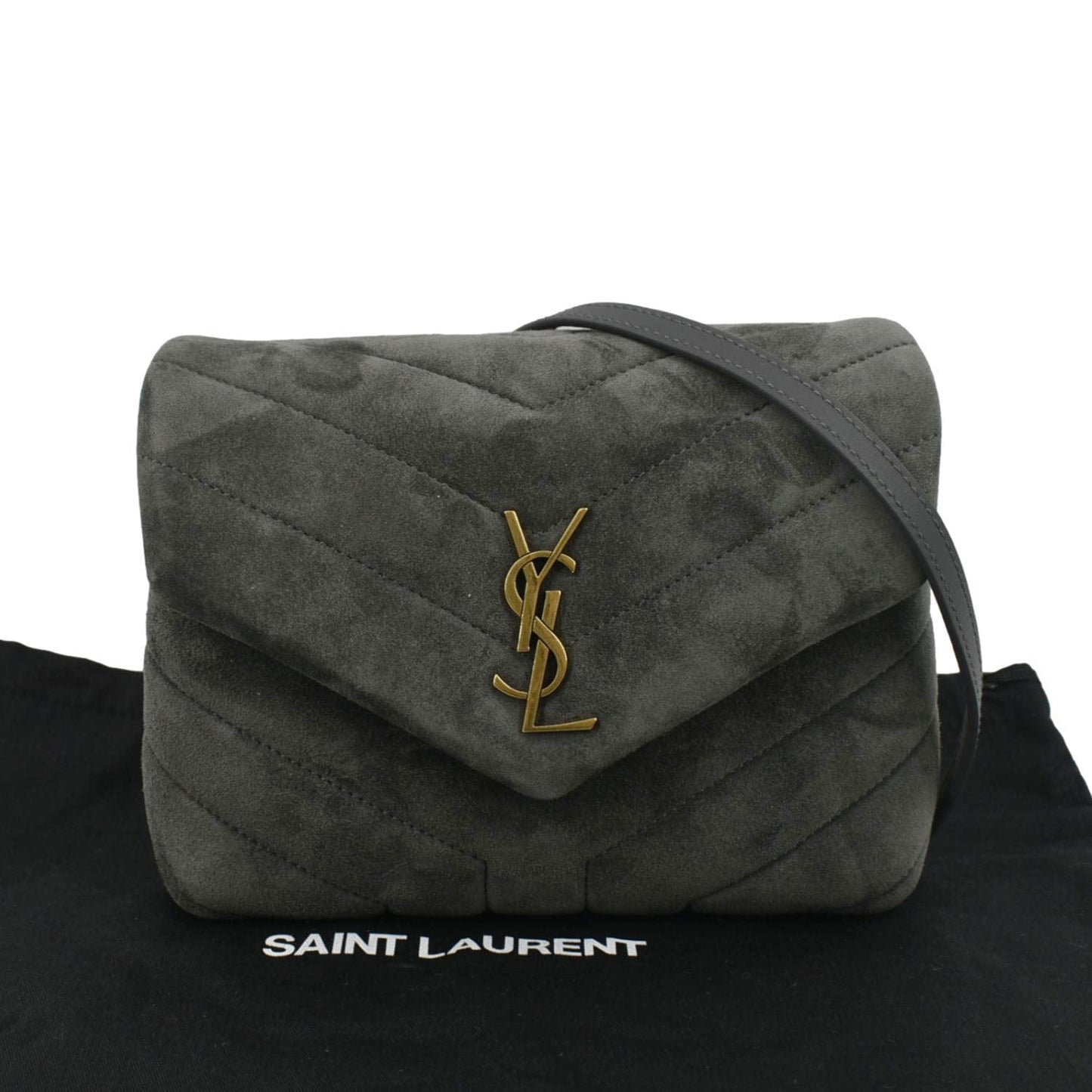 Saint Laurent Loulou Suede Red Crossbody