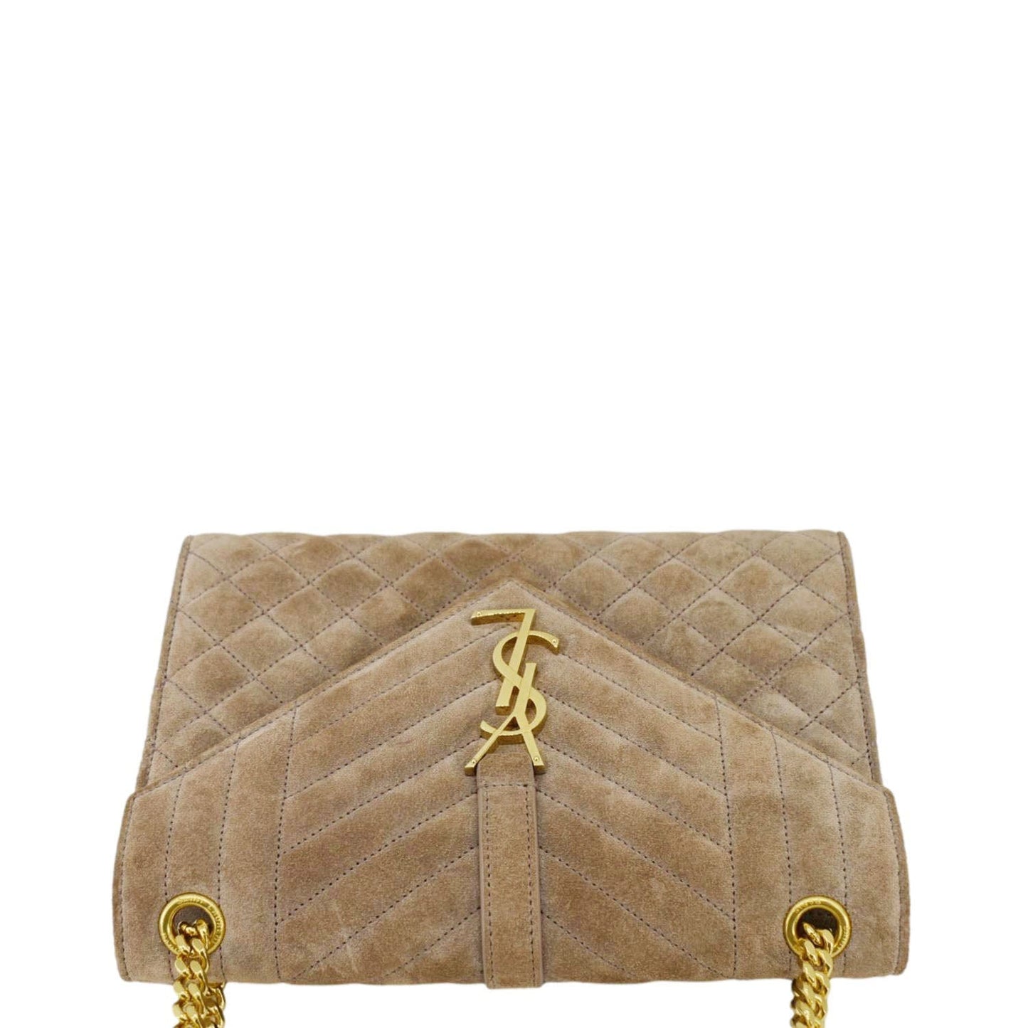 Saint Laurent Envelope Suede Beige Crossbody Style 2