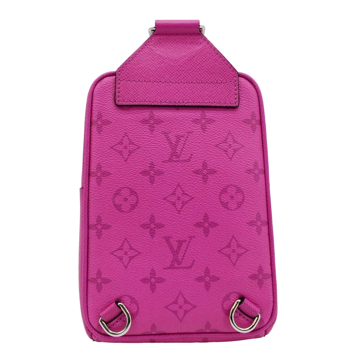 LOUIS VUITTON Outdoor Slingbag Monogram Taigarama Leather Crossbody Bag Fuchsia