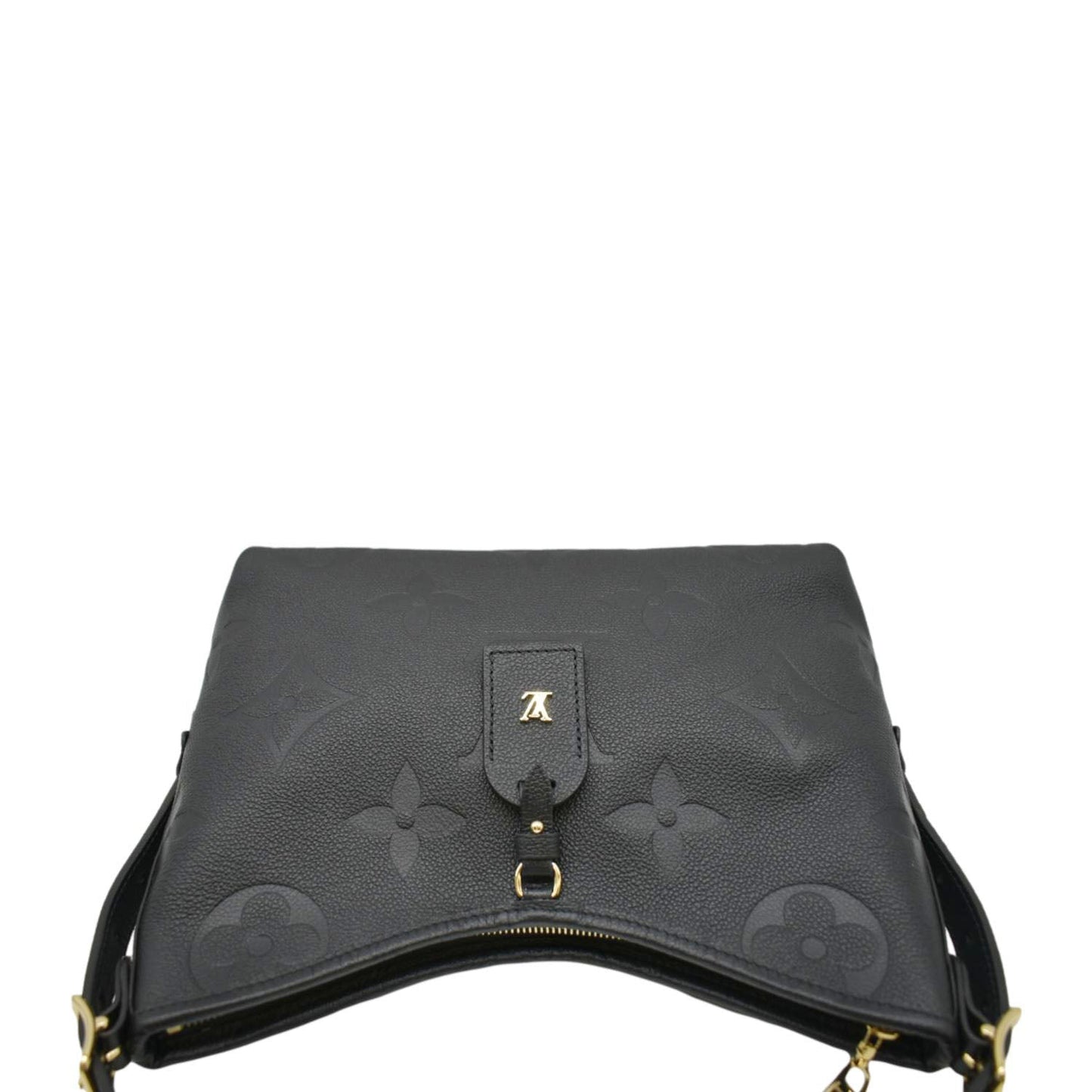 LOUIS VUITTON Carryall PM Monogram Empreinte Leather Shoulder Bag Black
