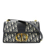 CHRISTIAN DIOR 30 Montaigne Oblique Jacquard Crossbody Clutch Bag Blue