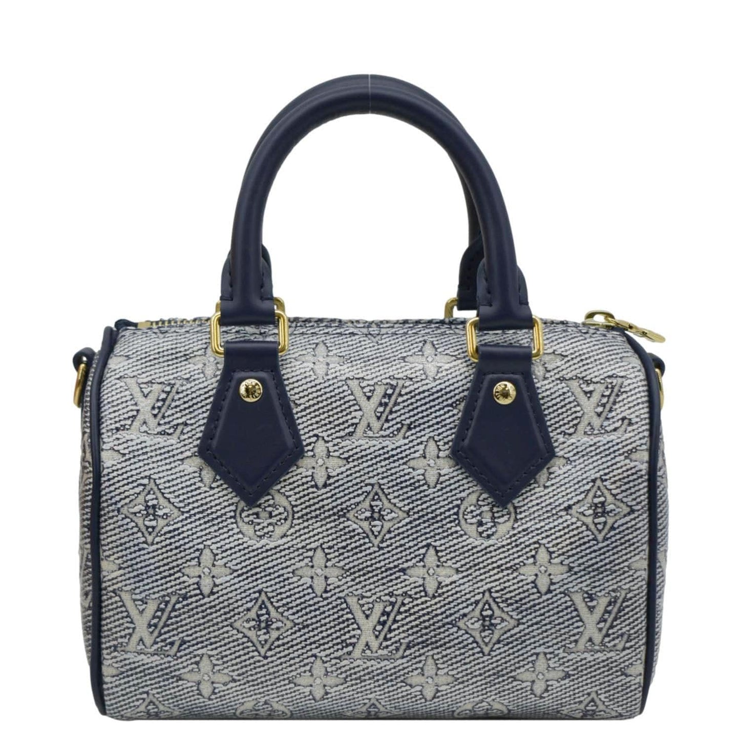 LOUIS VUITTON Monoglam Bandouliere 20 Jacquard Canvas Shoulder Bag Navy
