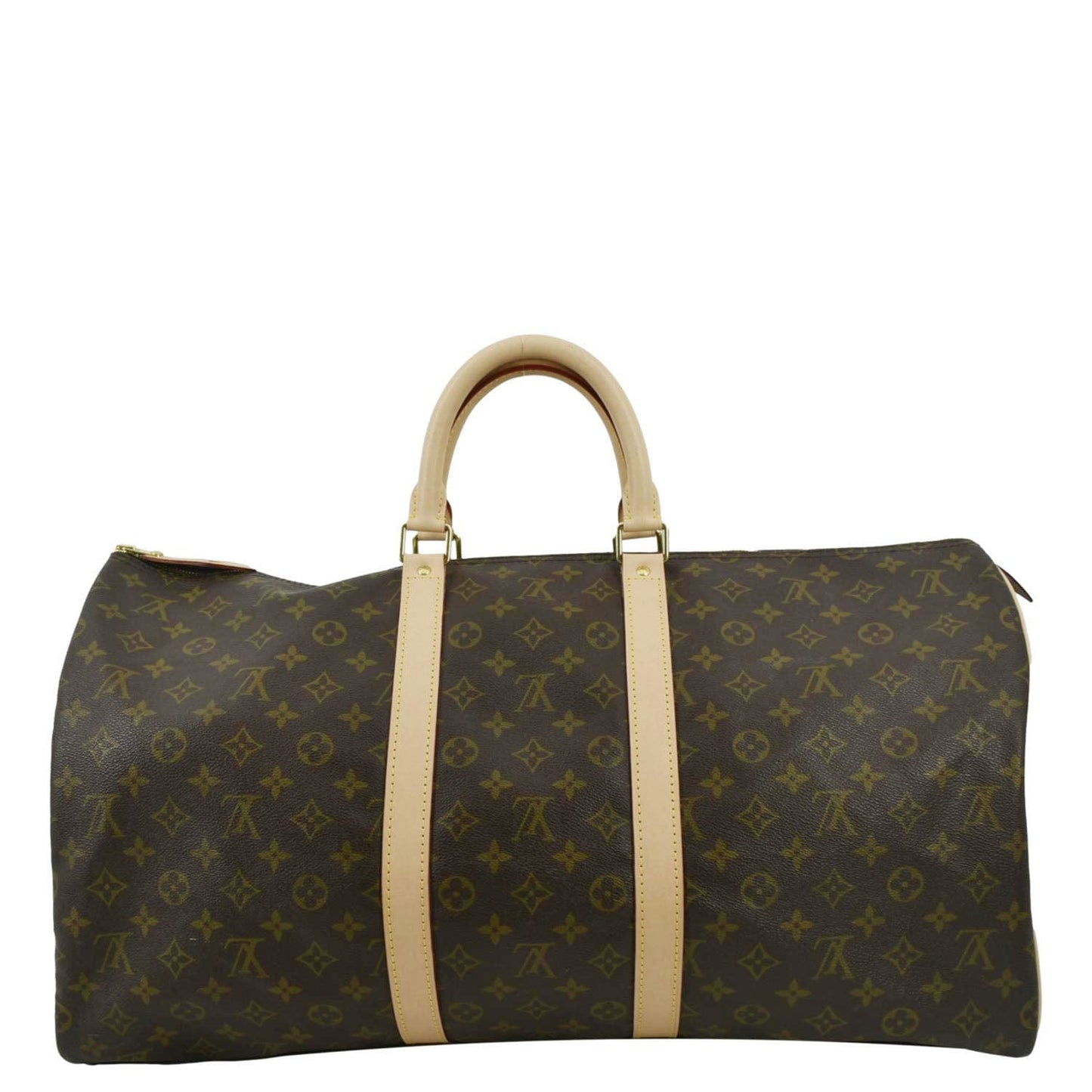 LOUIS VUITTON Keepall 55 Monogram Canvas Travel Bag Brown