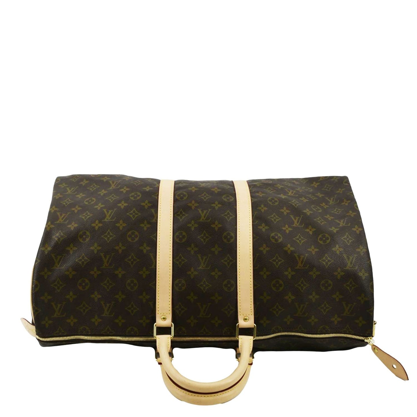 LOUIS VUITTON Keepall 55 Monogram Canvas Travel Bag Brown