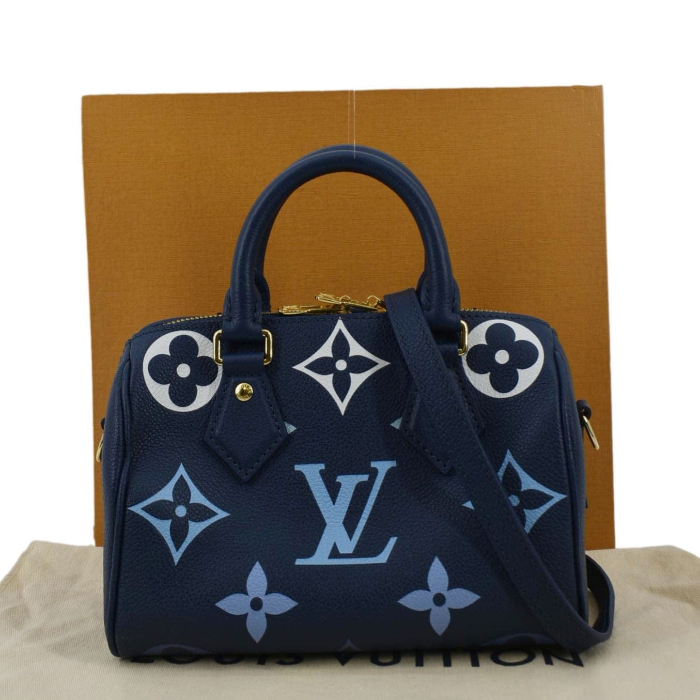 LOUIS VUITTON 20 Bandouliere Empreinte Monogram Shoulder Bag Degrade Blue