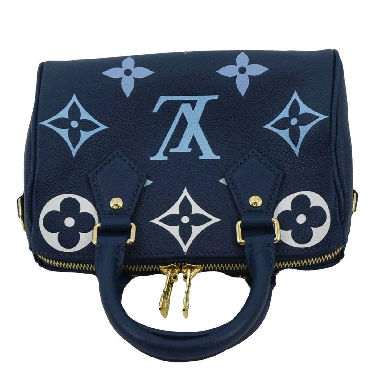 LOUIS VUITTON 20 Bandouliere Empreinte Monogram Shoulder Bag Degrade Blue