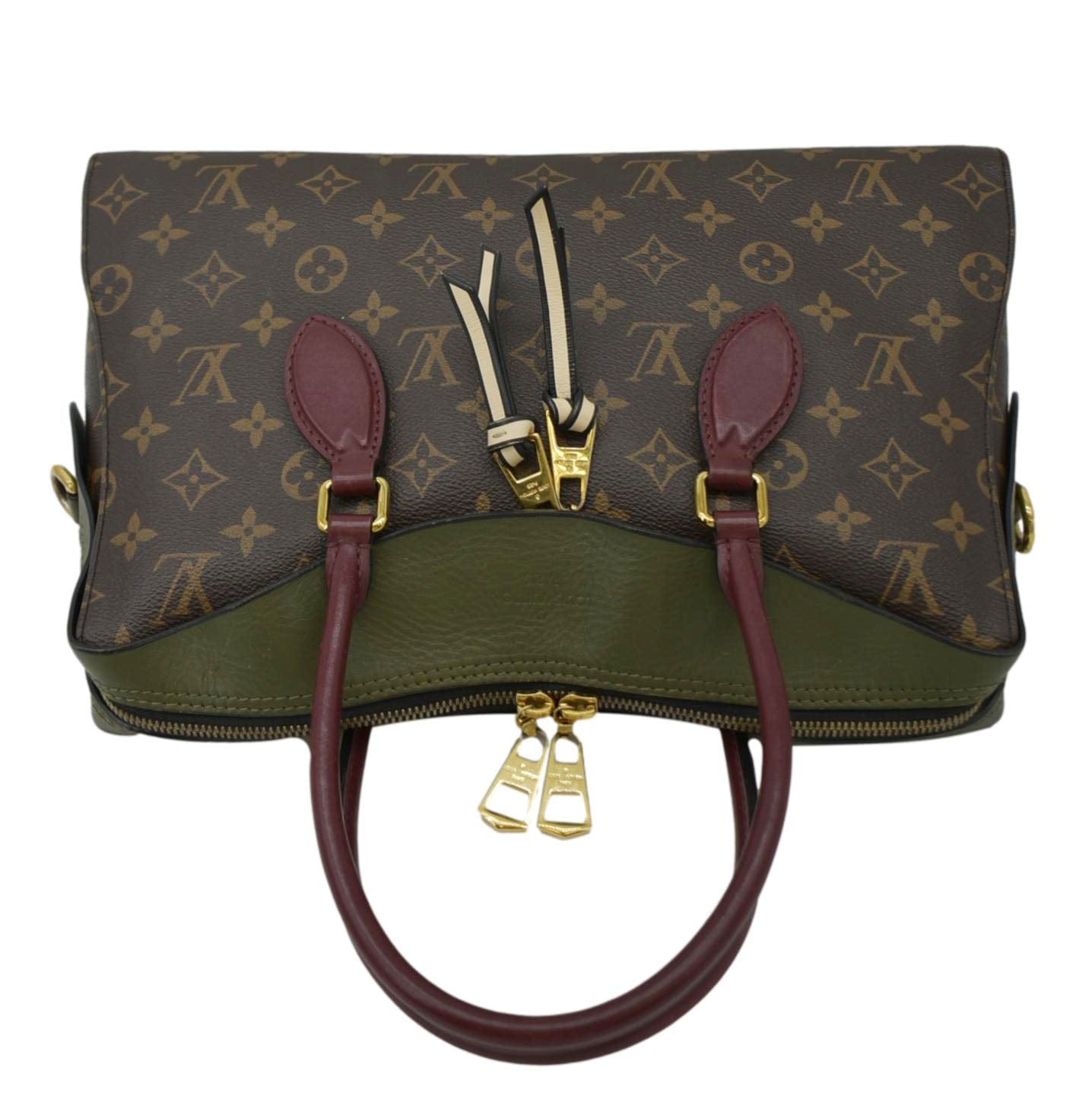 LOUIS VUITTON Tuileries Monogram Canvas Tote Shoulder Bag Brown