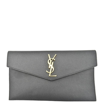 Saint Laurent Envelope Leather Black Shoulder Bag Style 24
