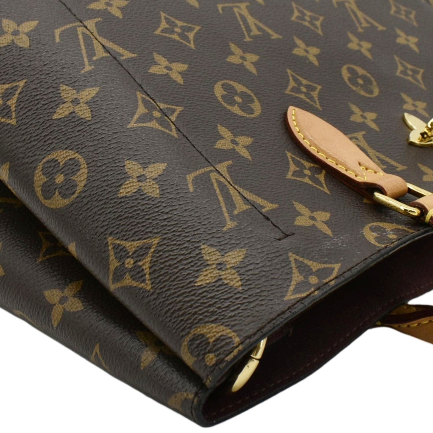 LOUIS VUITTON Flower Zipped Monogram Canvas Tote Bag Brown - RTS
